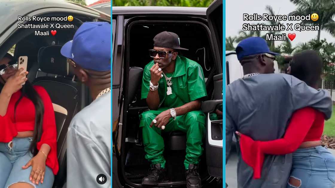 Shatta Wale, Maali, Shatta Wale's baby mama, Rolls Royce Cullinan, Cars Shatta Wale, Maali, Shatta Wale's baby mama, Rolls Royce Cullinan, Cars