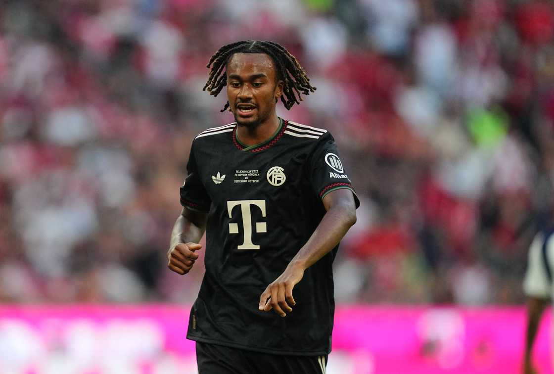 Jonah Kusi-Asare, Bayern Munich, Tottenham, Mohammed Kudus, friendly match, Telekom Cup. Jonah Kusi-Asare, Bayern Munich, Tottenham, Mohammed Kudus, friendly match, Telekom Cup.