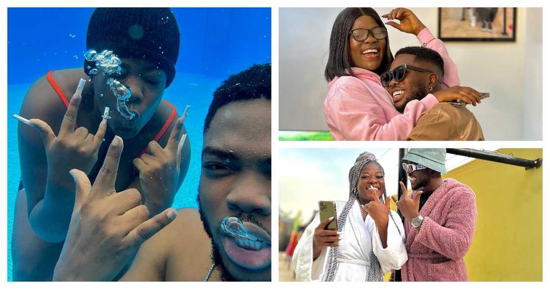 Asantewaa and her brother have fun under water, drop dope photos Asantewaa and her brother have fun under water, drop dope photos