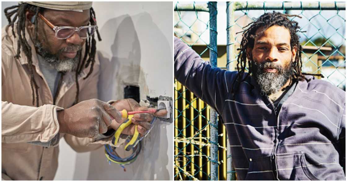 Man connects live wire to house gate Man connects live wire to house gate