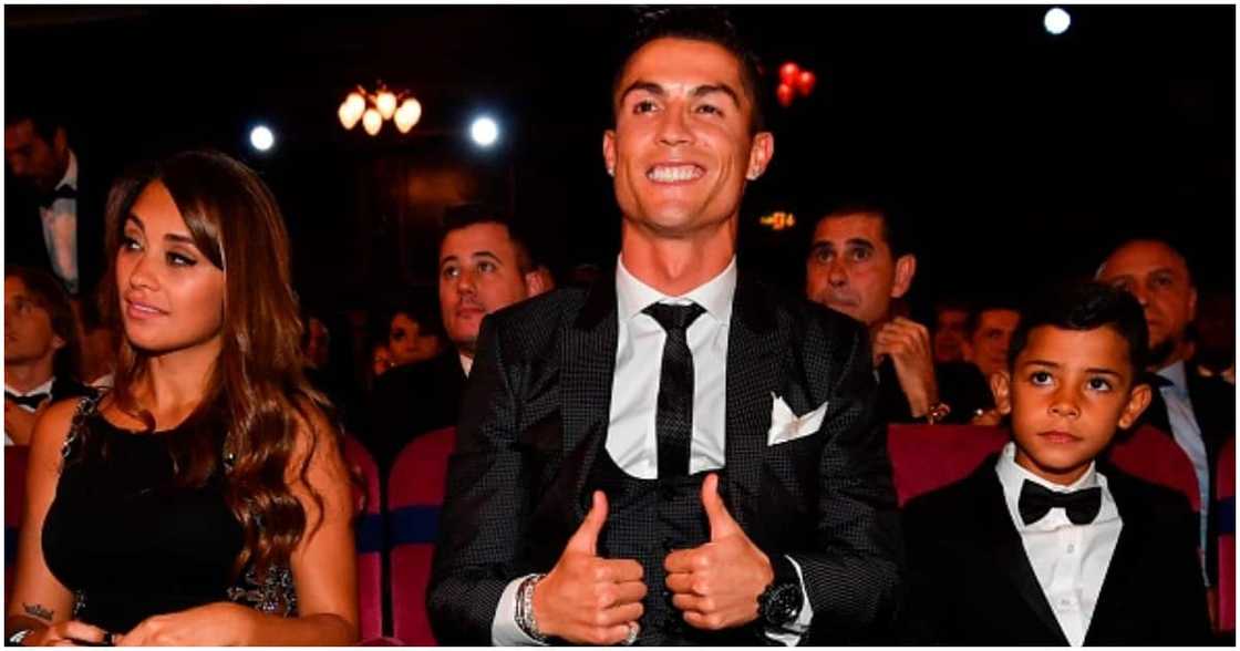 Cristiano Ronaldo during a past gala awards ceremony. Photo: Getty Images.