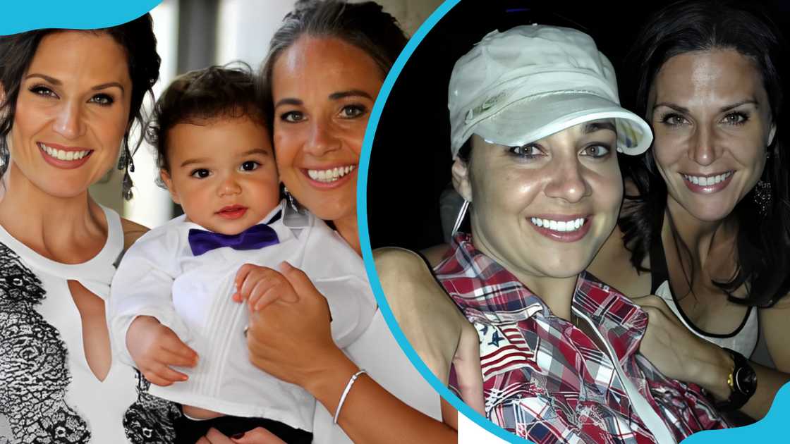 Brenda Milano, Becky Hammon, and their son posing for a photo