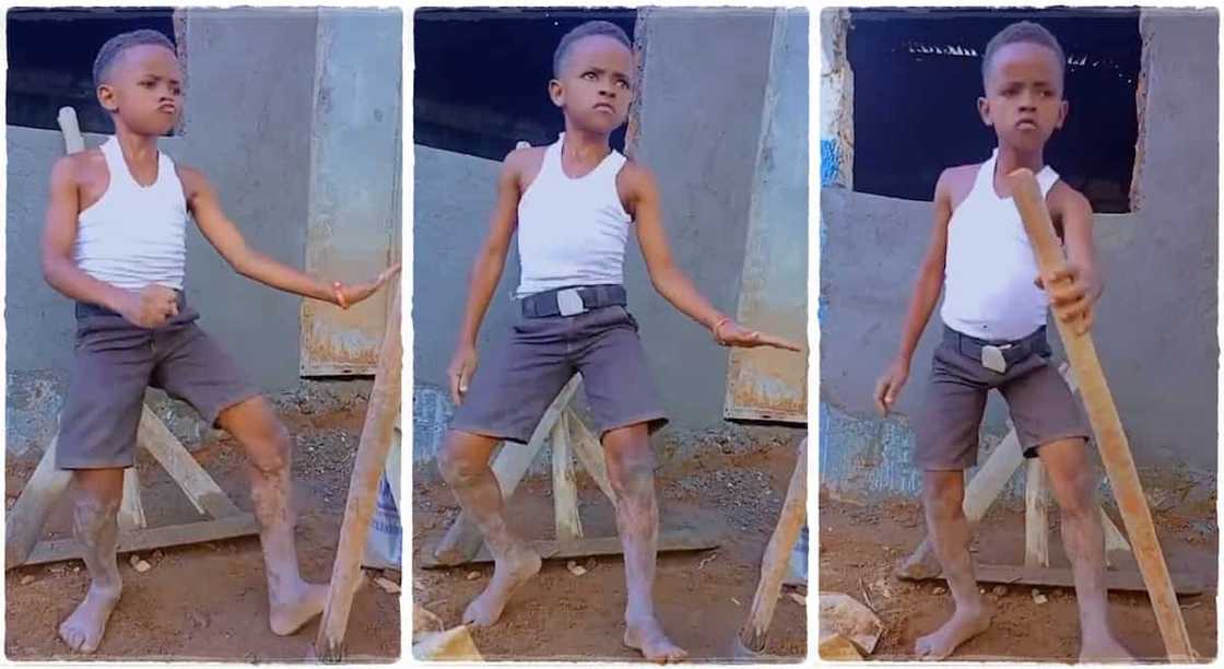 Photos of an incredibly talented young boy dancing with his waist.