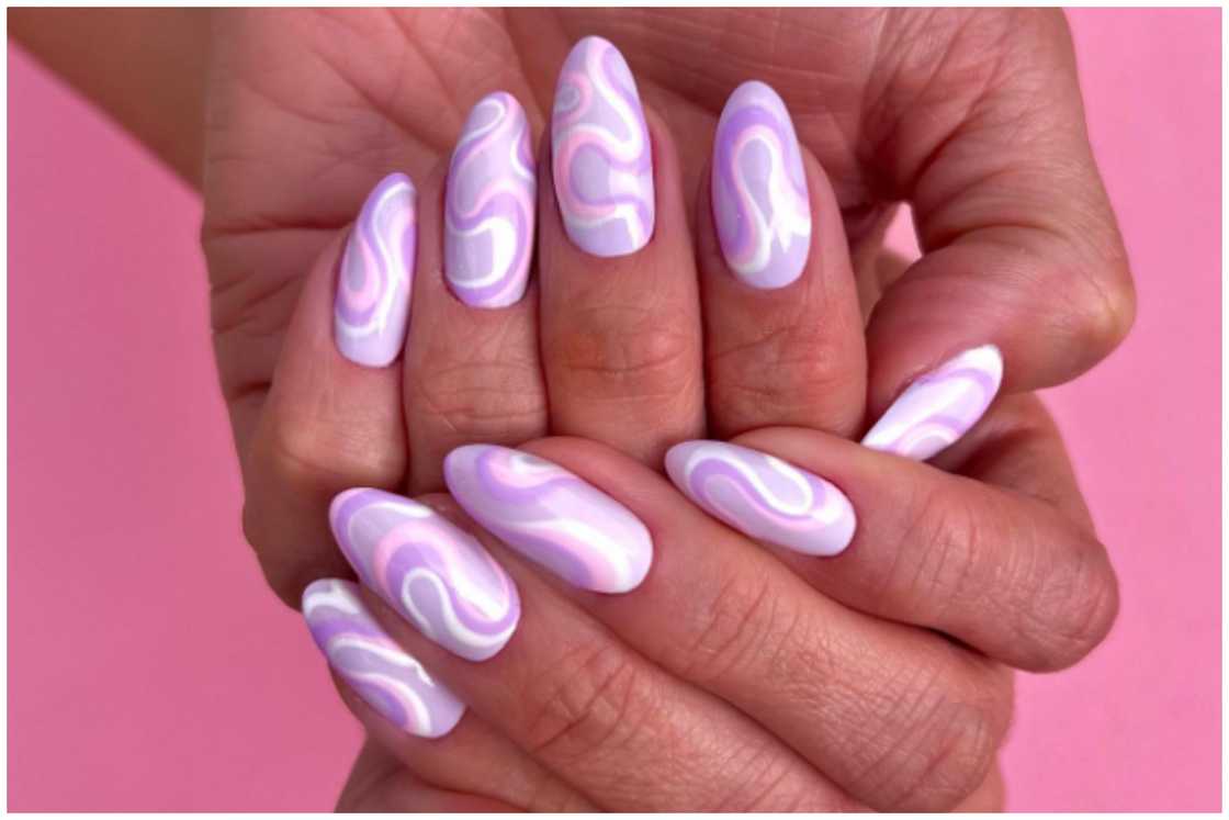 Lavender latte art Lavender latte art