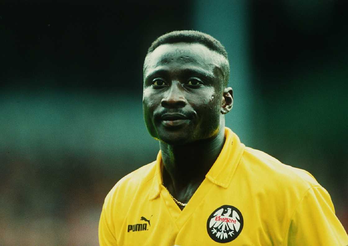 Former Black Stars of Ghana striker Tony Yeboah at German Bundesliga side Eintracht Frankfurt in 1993. Image credit: by Stephan/ullstein bild Former Black Stars of Ghana striker Tony Yeboah at German Bundesliga side Eintracht Frankfurt in 1993. Image credit: by Stephan/ullstein bild