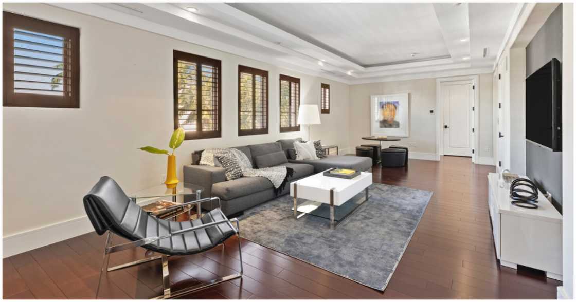 The sitting room of Mayweather's property The sitting room of Mayweather's property