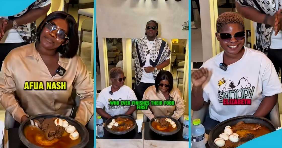 Efua Nash, content creator, Asherkine, GH₵3k, kusua ne meko, eating contest, food challenge, kusua ne meko eating contest, Elizabeth, ghana