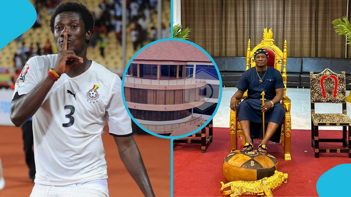 Asamoah Gyan, $3 million mansion, Weija Gbawe, Black Stars, La Basilica De Baby Jet. Asamoah Gyan, $3 million mansion, Weija Gbawe, Black Stars, La Basilica De Baby Jet.