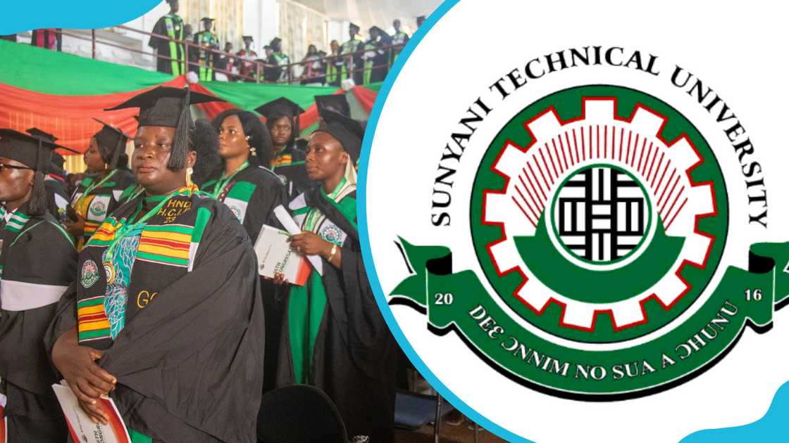 Sunyani Technical University logo and graduates