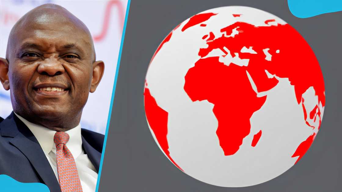 Tony Elumelu (L). Tony Elumelu Foundation's logo (R) Tony Elumelu (L). Tony Elumelu Foundation's logo (R)