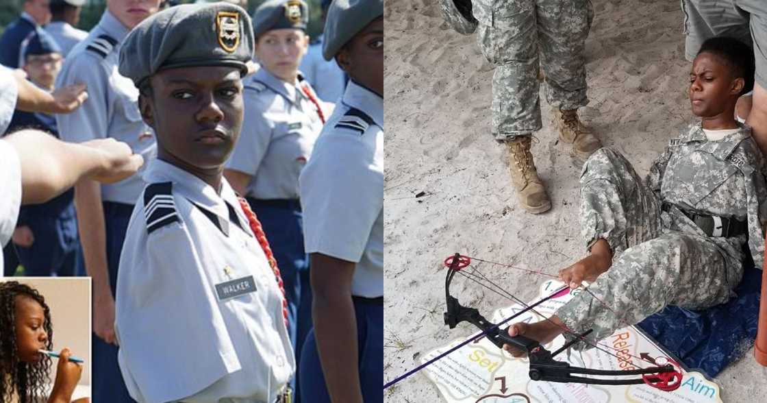 Meet 18-year-old black girl without arms who made it into the US army cadet