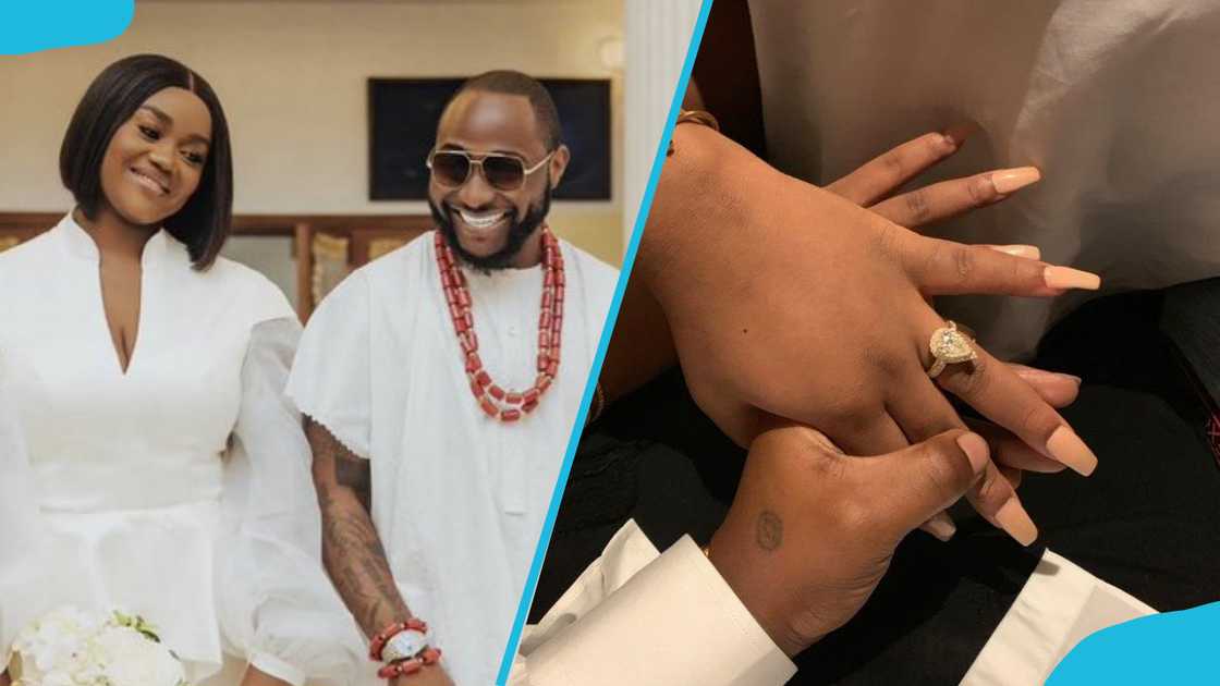 Chioma Avril Rowland and Chioma showing their engagement ring Chioma Avril Rowland and Chioma showing their engagement ring