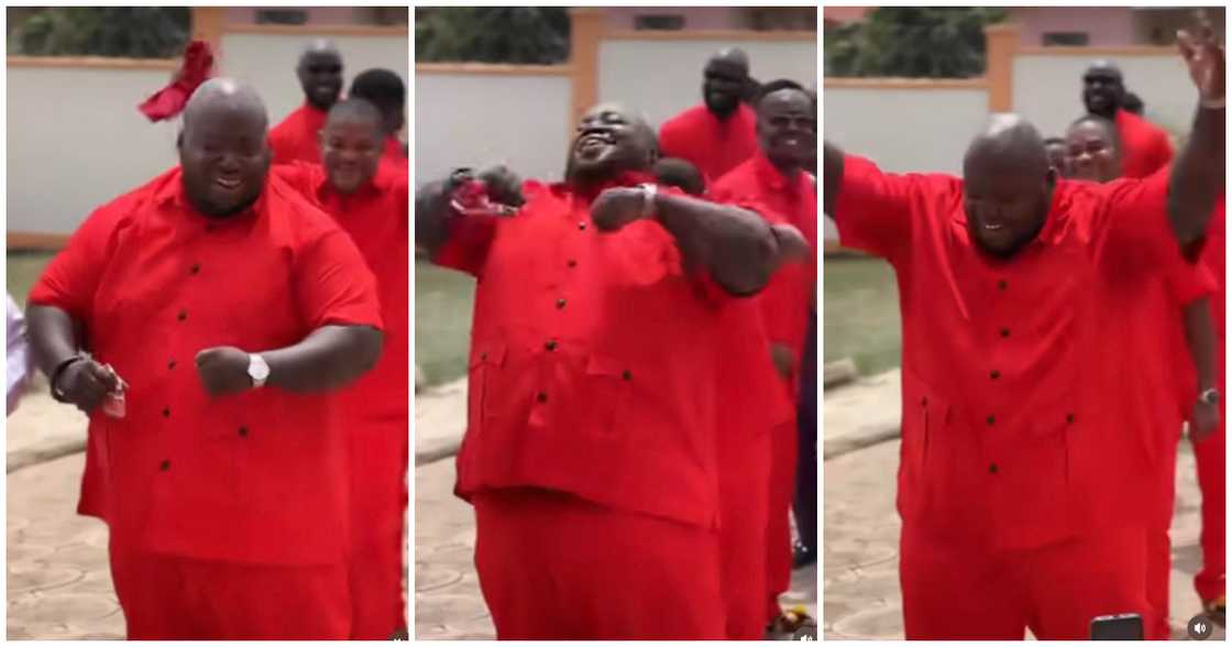 Plus-Size Ghanaian Groomsman Steals The Spotlight With His Stylish Kaftan And Hilarious Dance Moves Plus-Size Ghanaian Groomsman Steals The Spotlight With His Stylish Kaftan And Hilarious Dance Moves