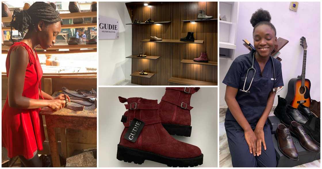 Young girl who doubles as a medical student and shoe maker celebrates her business expansion Young girl who doubles as a medical student and shoe maker celebrates her business expansion