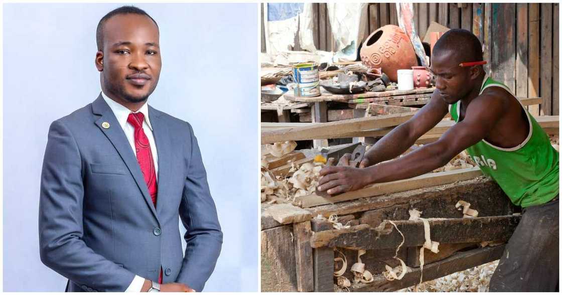 Ghanaian man gets accepted into the Ghana School of Law after working as a carpenter Ghanaian man gets accepted into the Ghana School of Law after working as a carpenter