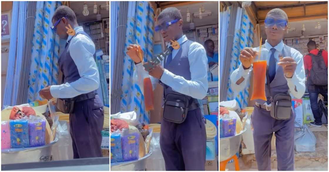 Photos of young man wearing waistcoat to sell 'asaana'. Photos of young man wearing waistcoat to sell 'asaana'.