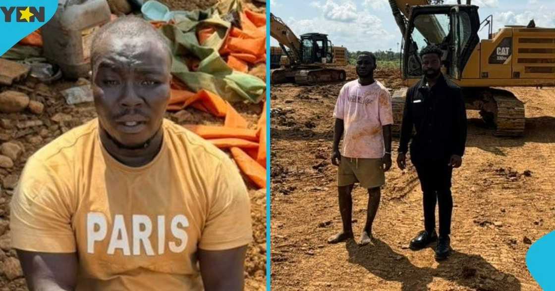 Illegal mining, galamsey site, Eastern Region, Ayensu River, NAIMOS TaskForce Illegal mining, galamsey site, Eastern Region, Ayensu River, NAIMOS TaskForce