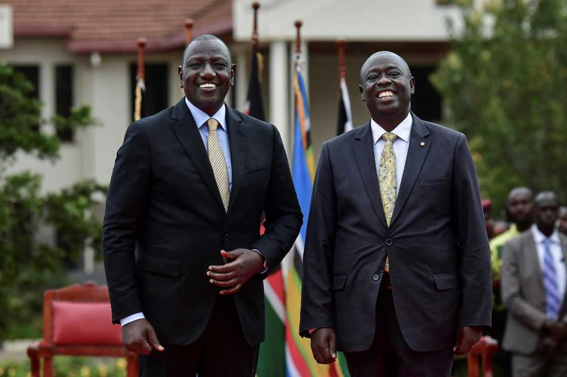 Kenyan President William Ruto (left) is pictured with his deputy Rigathi Gachagua in September Kenyan President William Ruto (left) is pictured with his deputy Rigathi Gachagua in September