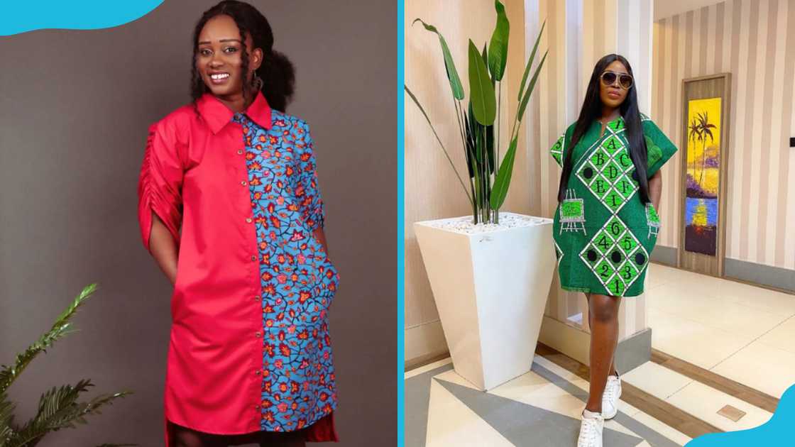 Ankara shirt dresses