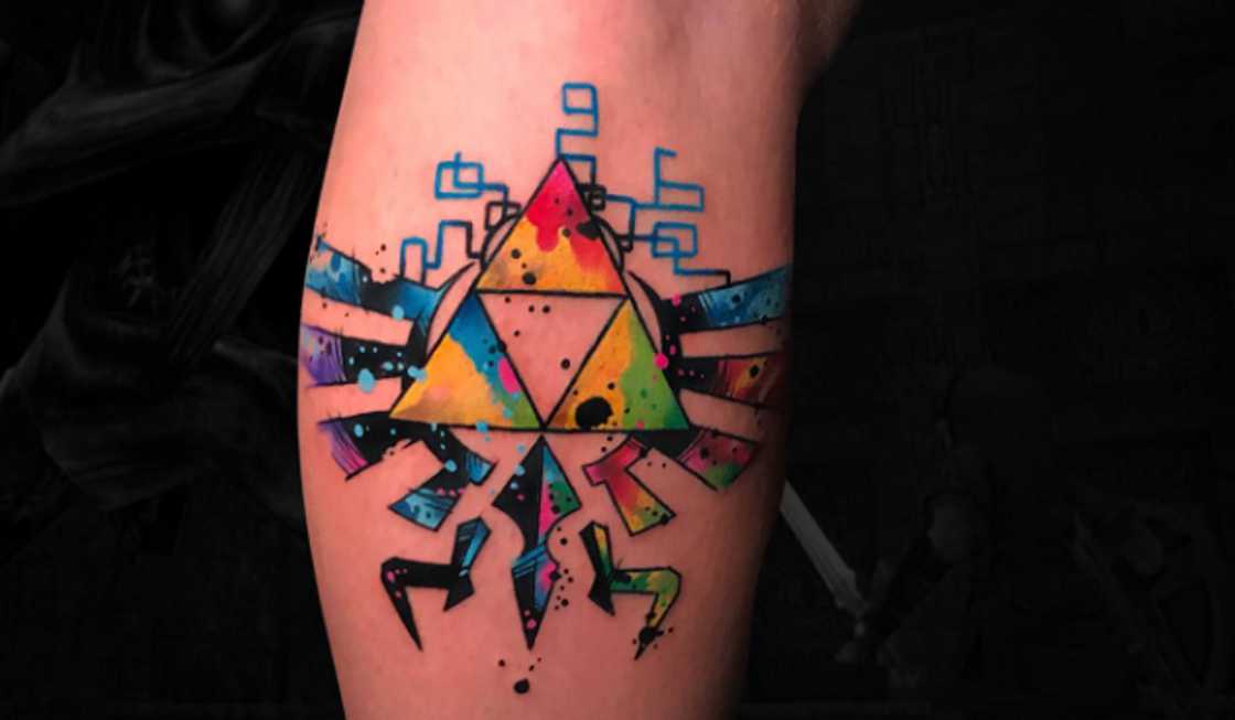 Triforce watercolor tattoo Triforce watercolor tattoo