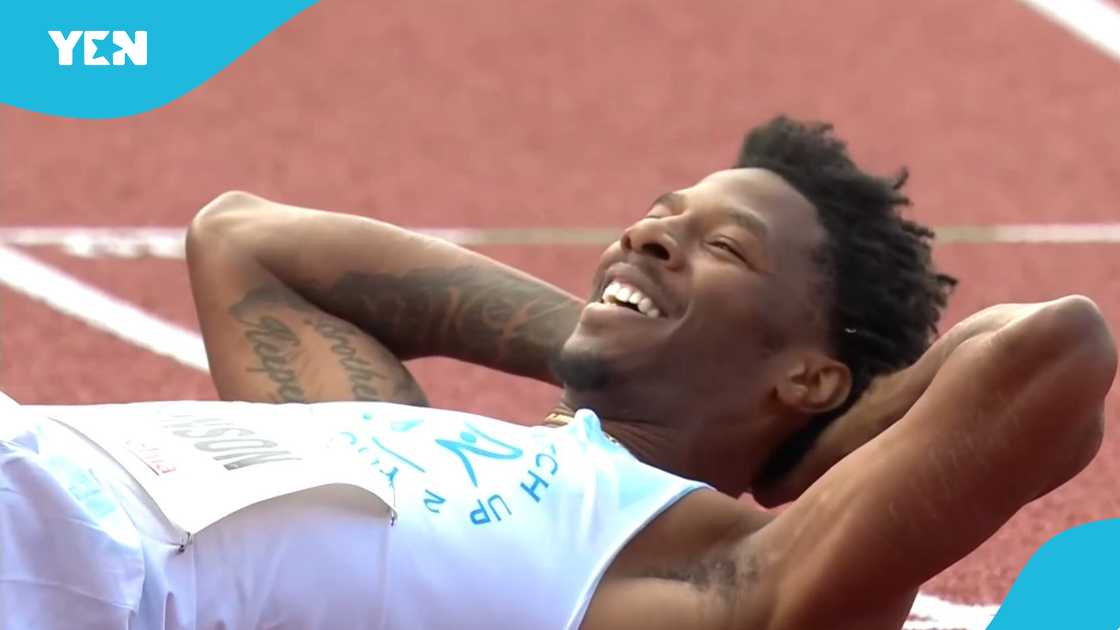 Chris Robinson, 400-metre, hurdle, Ostrava Golden Spike. Chris Robinson, 400-metre, hurdle, Ostrava Golden Spike.