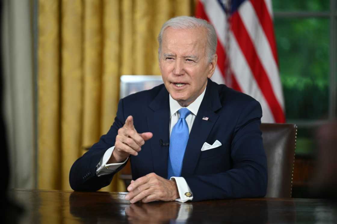 US President Joe Biden addresses the nation on averting default