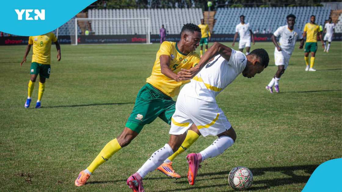 Africa Cup of Nations 2025, South Africa vs Ghana, Bafana Bafana, Sipho Mbule goal, international friendly, pre-AFCON preparations, Ghana Black Galaxies, football match report, South Africa victory, CHAN qualifiers.