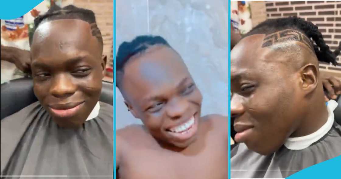 Shatta Bandle, new teeth, hairstyle, fashionable hairstyles, three-step fade