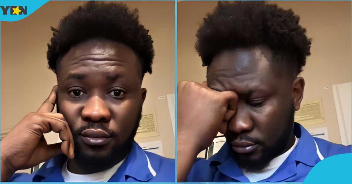 Photo of the Ghanaian nurse in the UK as he explains why he wants to return to Ghana.