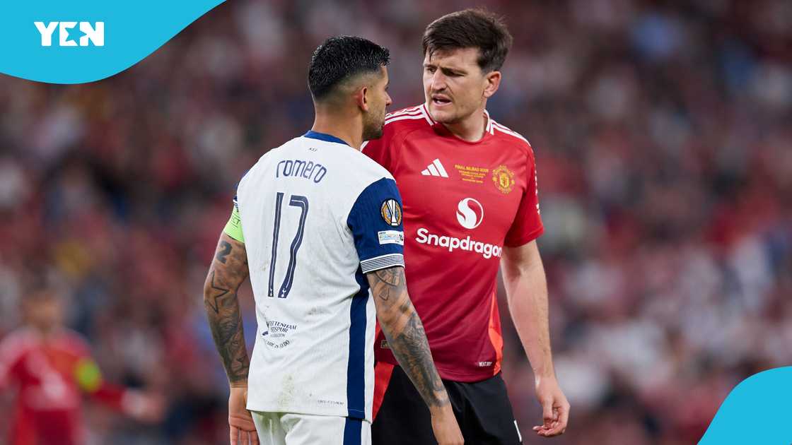 Harry Maguire, Tottenham, Europa League, Christian Romero Harry Maguire, Tottenham, Europa League, Christian Romero