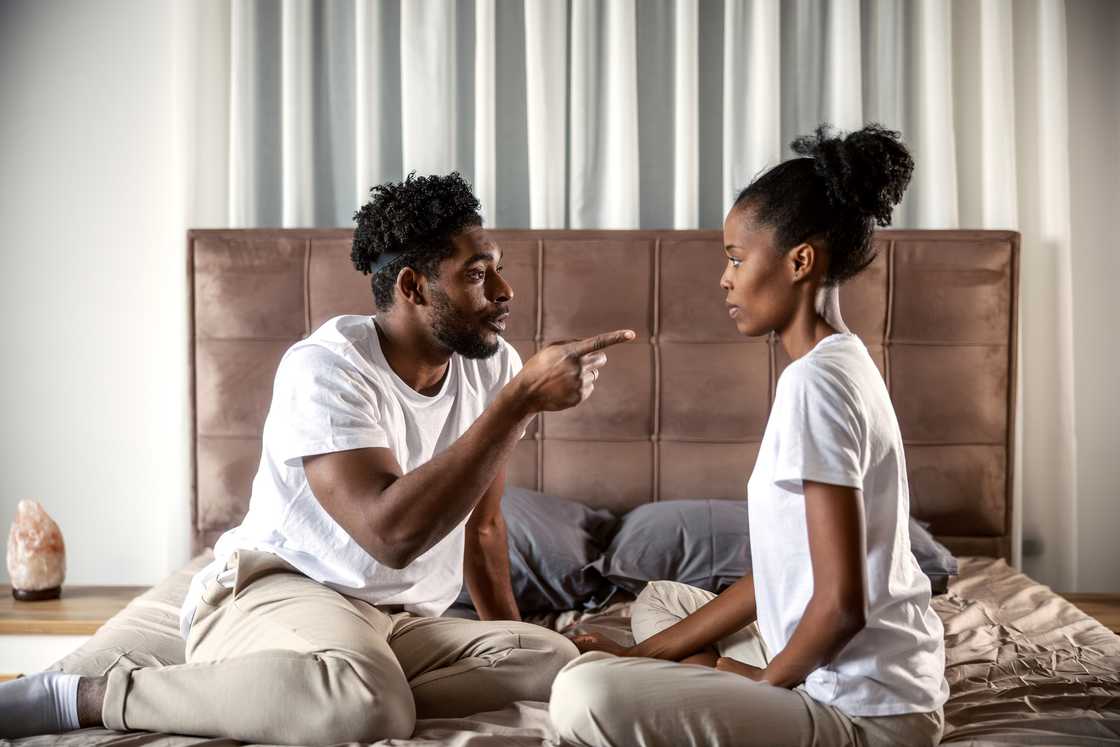 A man and woman are arguing A man and woman are arguing