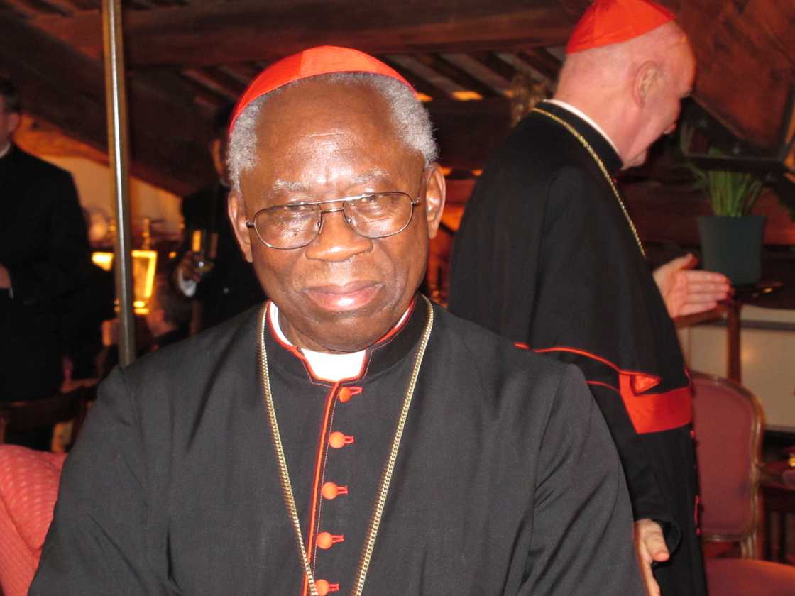 His Eminence Francis Cardinal Arinze attending a church event His Eminence Francis Cardinal Arinze attending a church event