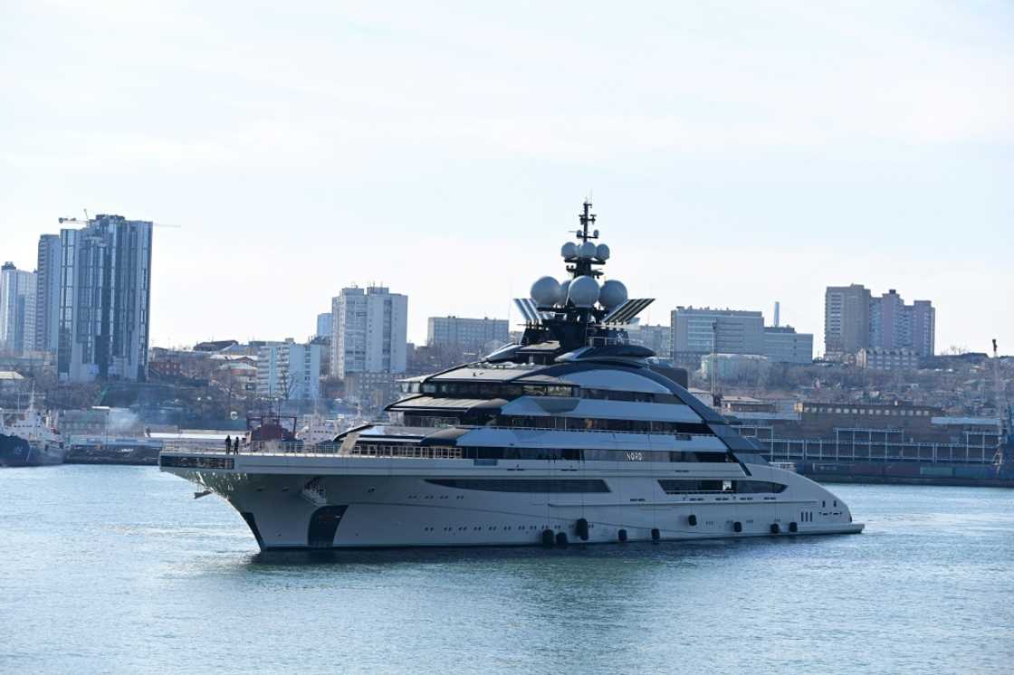 The luxury yacht Nord, reportedly owned by Russian oligarch Alexei Mordashov, arrives in Vladivostok on March 31, 2022 The luxury yacht Nord, reportedly owned by Russian oligarch Alexei Mordashov, arrives in Vladivostok on March 31, 2022