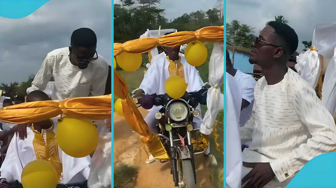 Groom Shows Up to Wedding in Unique Motorcade, “He Cut His Coat According to His Cloth”