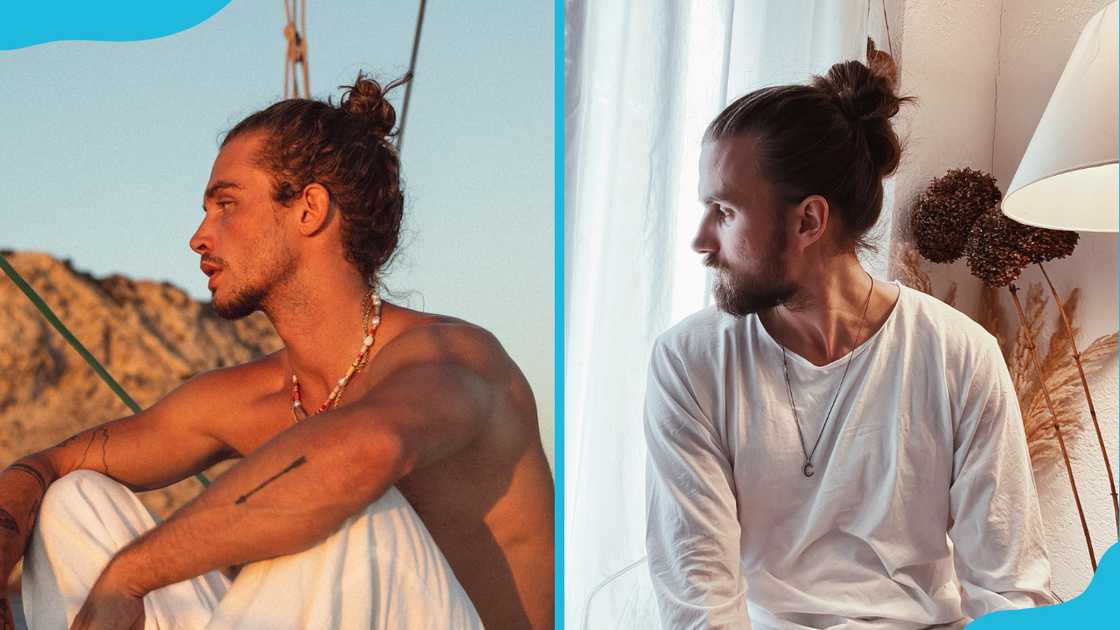 Messy bun hairstyle with relaxed, casual vibes. Messy bun hairstyle with relaxed, casual vibes.