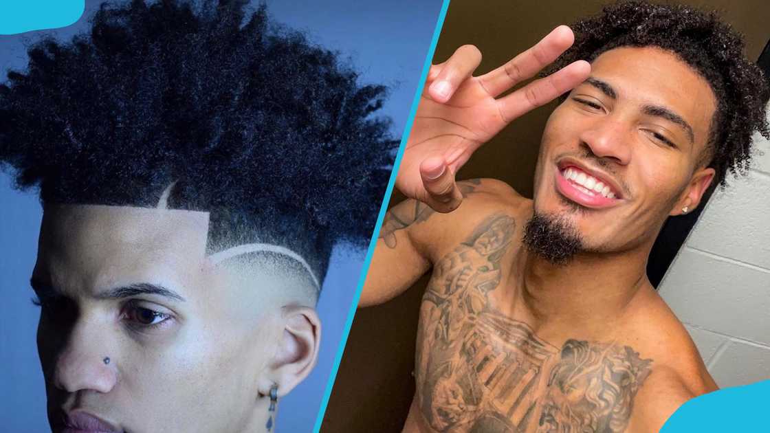 Curly top with a fade Curly top with a fade