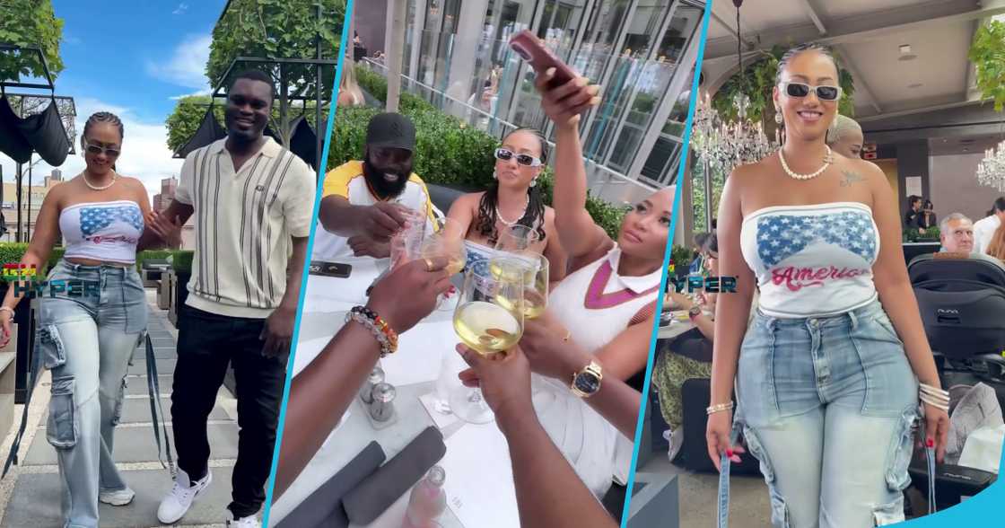 Hajia 4Reall, GH Hyper, Bullgod and others dining in the US Hajia 4Reall, GH Hyper, Bullgod and others dining in the US