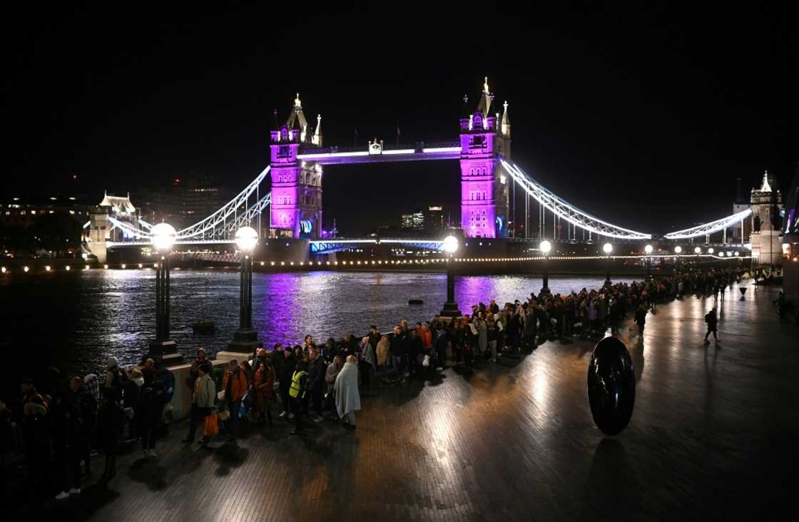 Hundreds of thousands of people queued round the clock to pay their respects as the queen's coffin lay in state