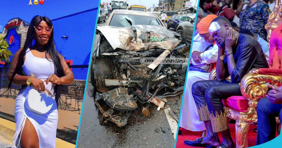 Lil Win's wife Maame Serwaa and photos after his accident Lil Win's wife Maame Serwaa and photos after his accident