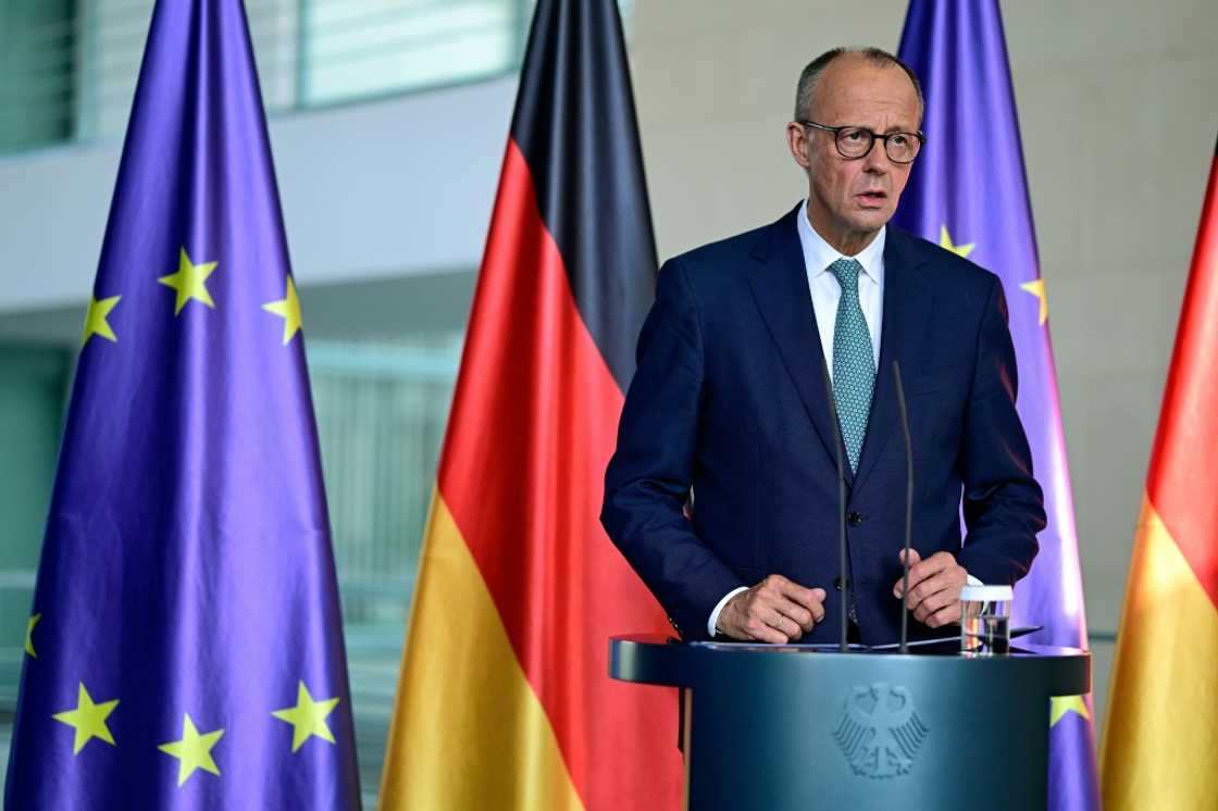 German Chancellor Friedrich said his government 'will not authorise any exports of military equipment that could be used in the Gaza Strip until further notice' German Chancellor Friedrich said his government 'will not authorise any exports of military equipment that could be used in the Gaza Strip until further notice'