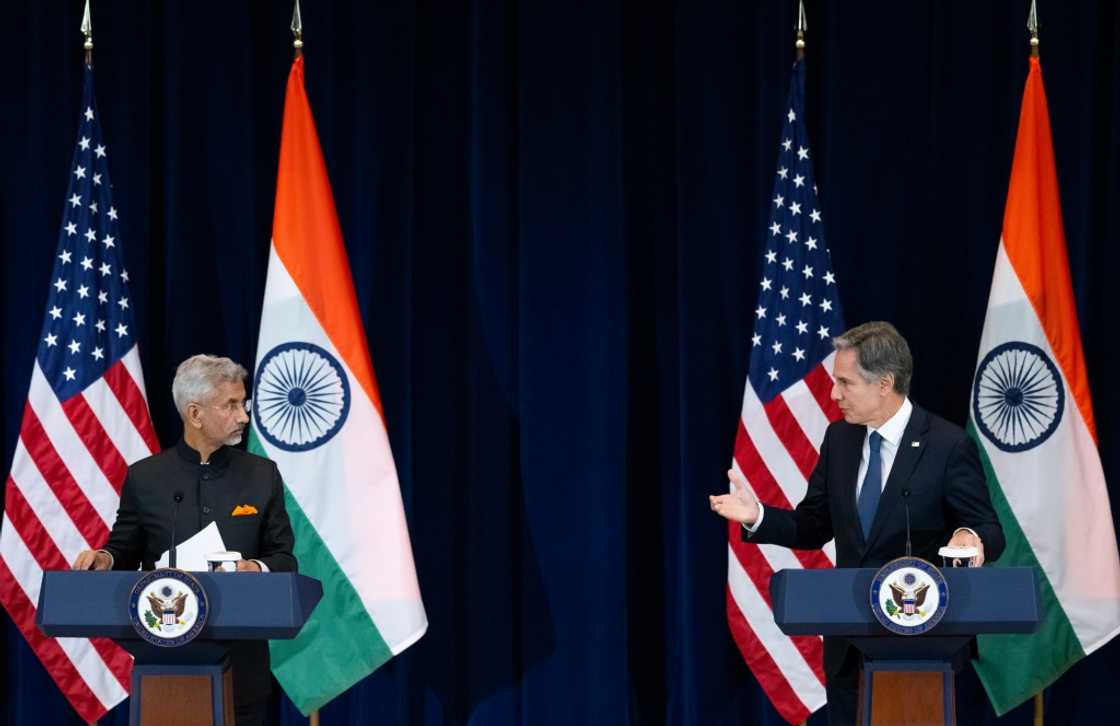 US Secretary of State Antony Blinken and Indian External Affairs Minister Subrahmanyam Jaishankar hold a press conference at the State Department US Secretary of State Antony Blinken and Indian External Affairs Minister Subrahmanyam Jaishankar hold a press conference at the State Department