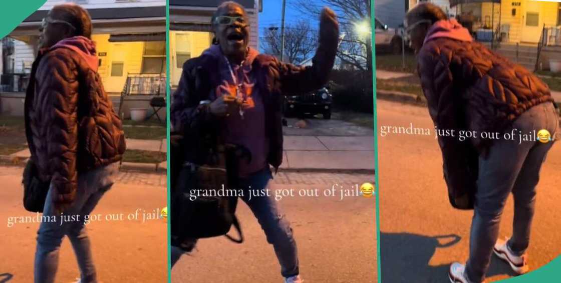 Granny overjoyed as she finally gets out of jail in video Granny overjoyed as she finally gets out of jail in video