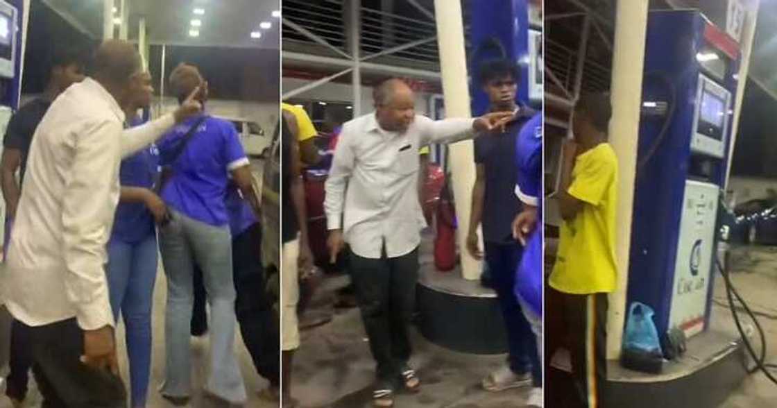 Nigerian man drags fuel attendant at station