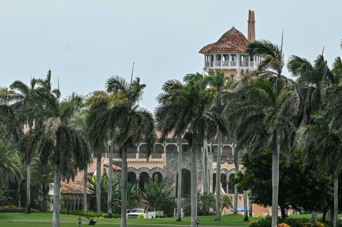 Former US president Donald Trump's Mar-a-Lago estate in Palm Beach, Florida Former US president Donald Trump's Mar-a-Lago estate in Palm Beach, Florida