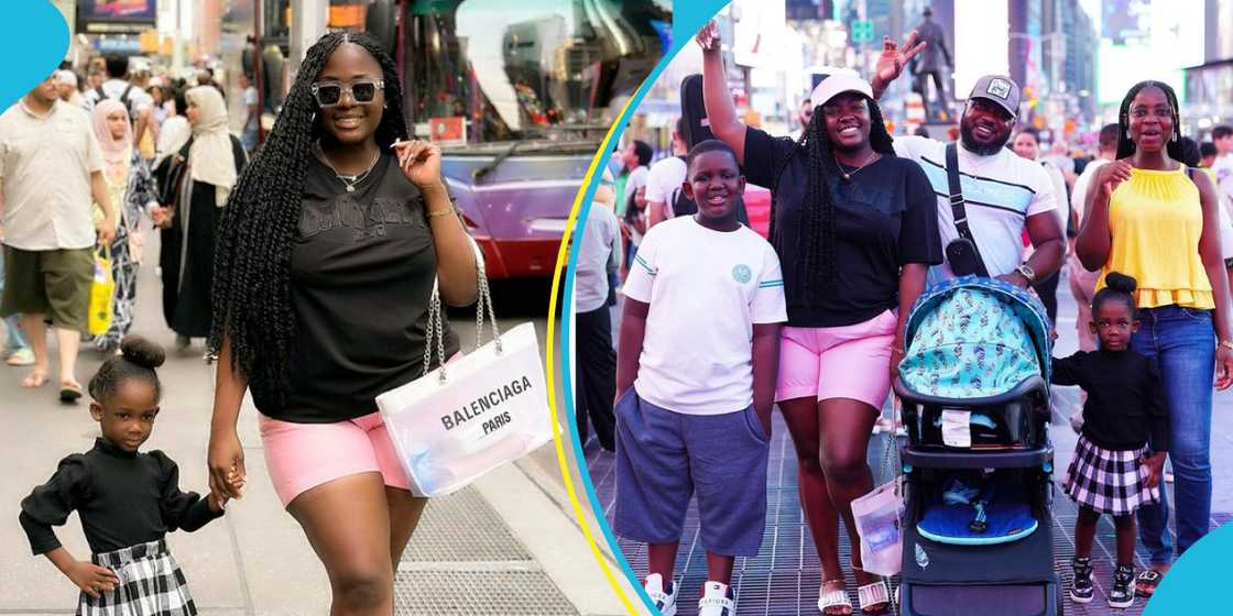 Tracey Boakye and her family in New York