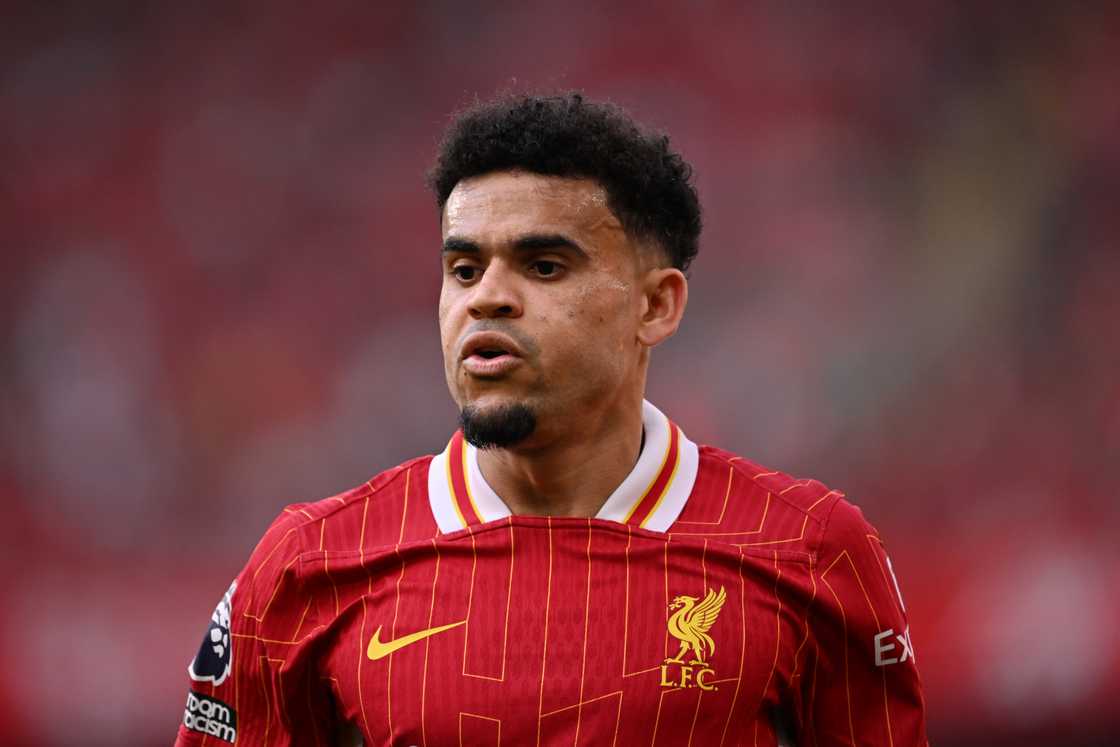 Luis Diaz of Liverpool looks on during the Premier League match Luis Diaz of Liverpool looks on during the Premier League match