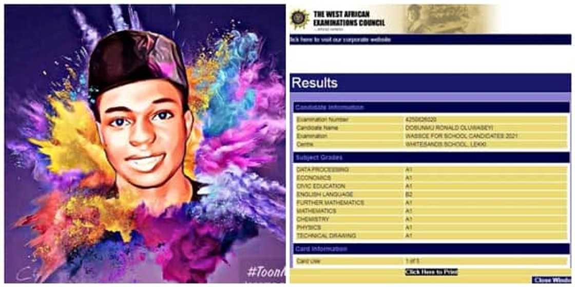 Ronald Dosunmu Makes Straight "As" in WAEC