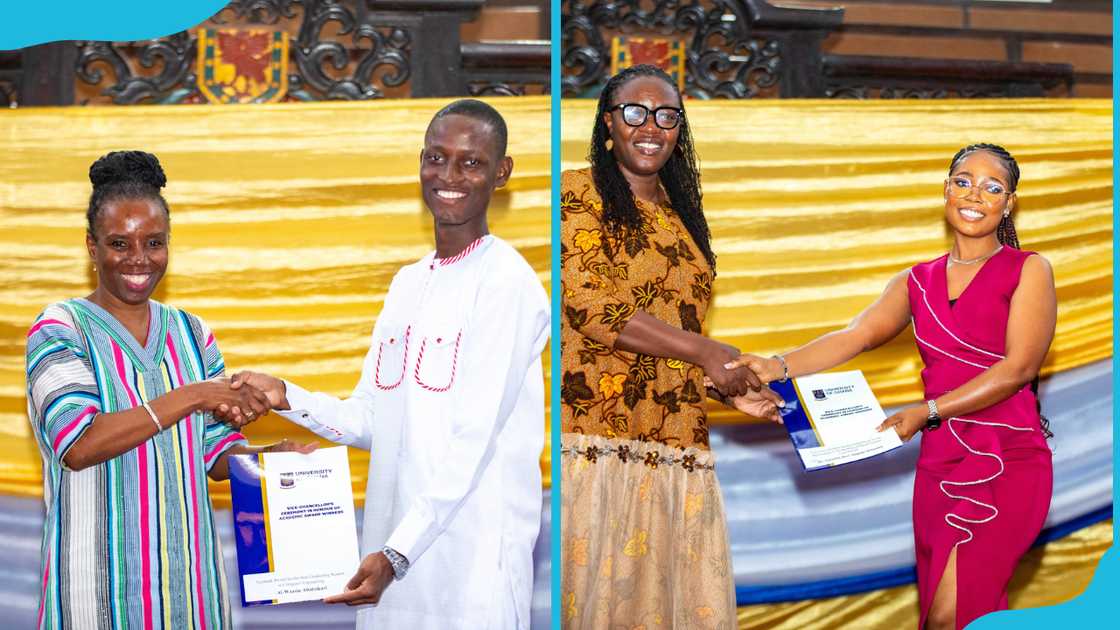 University of Ghana students receiving awards University of Ghana students receiving awards