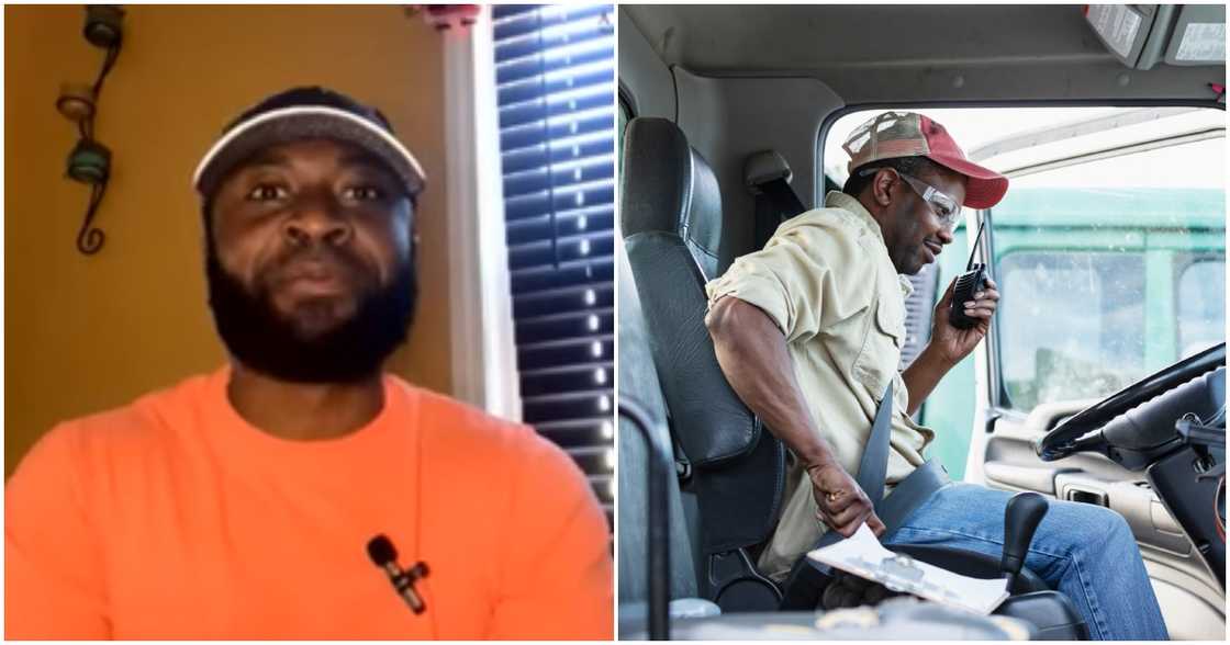 Photo of truck driver Photo of truck driver