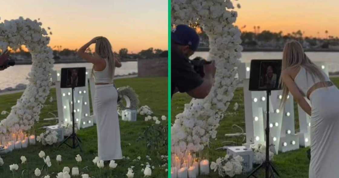 A TikTok video of man asking his girlfriend to be his wife from jail. A TikTok video of man asking his girlfriend to be his wife from jail.